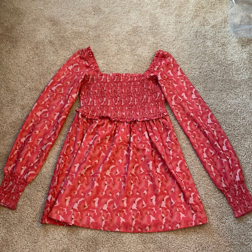 Smocked Summer Floral Dress “XLE Lauren Elizabeth”